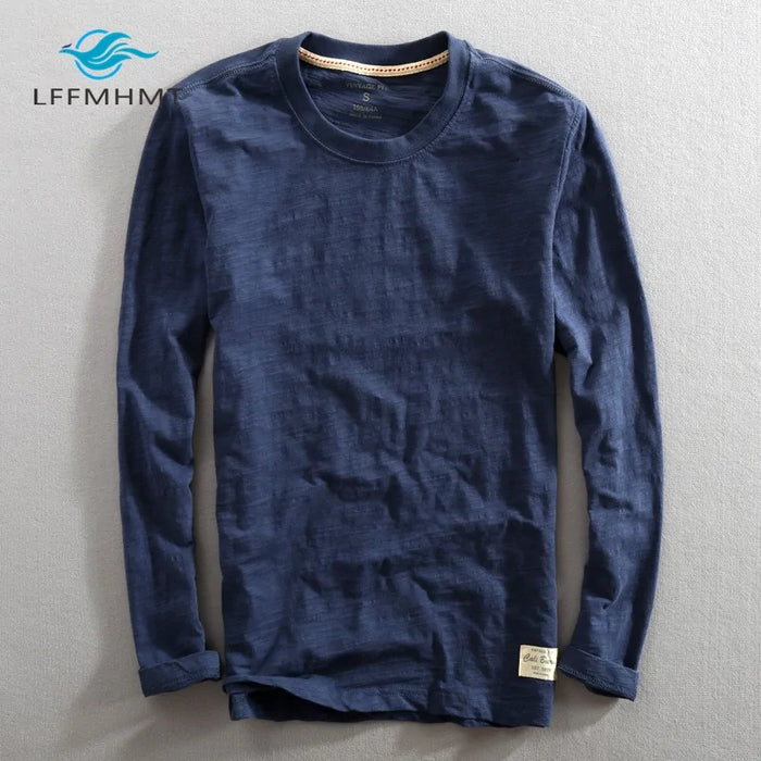 Men's Vintage Bamboo Cotton Long Sleeve T-shirt