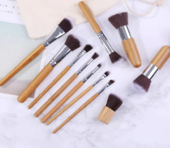 11 bamboo handles makeup brush